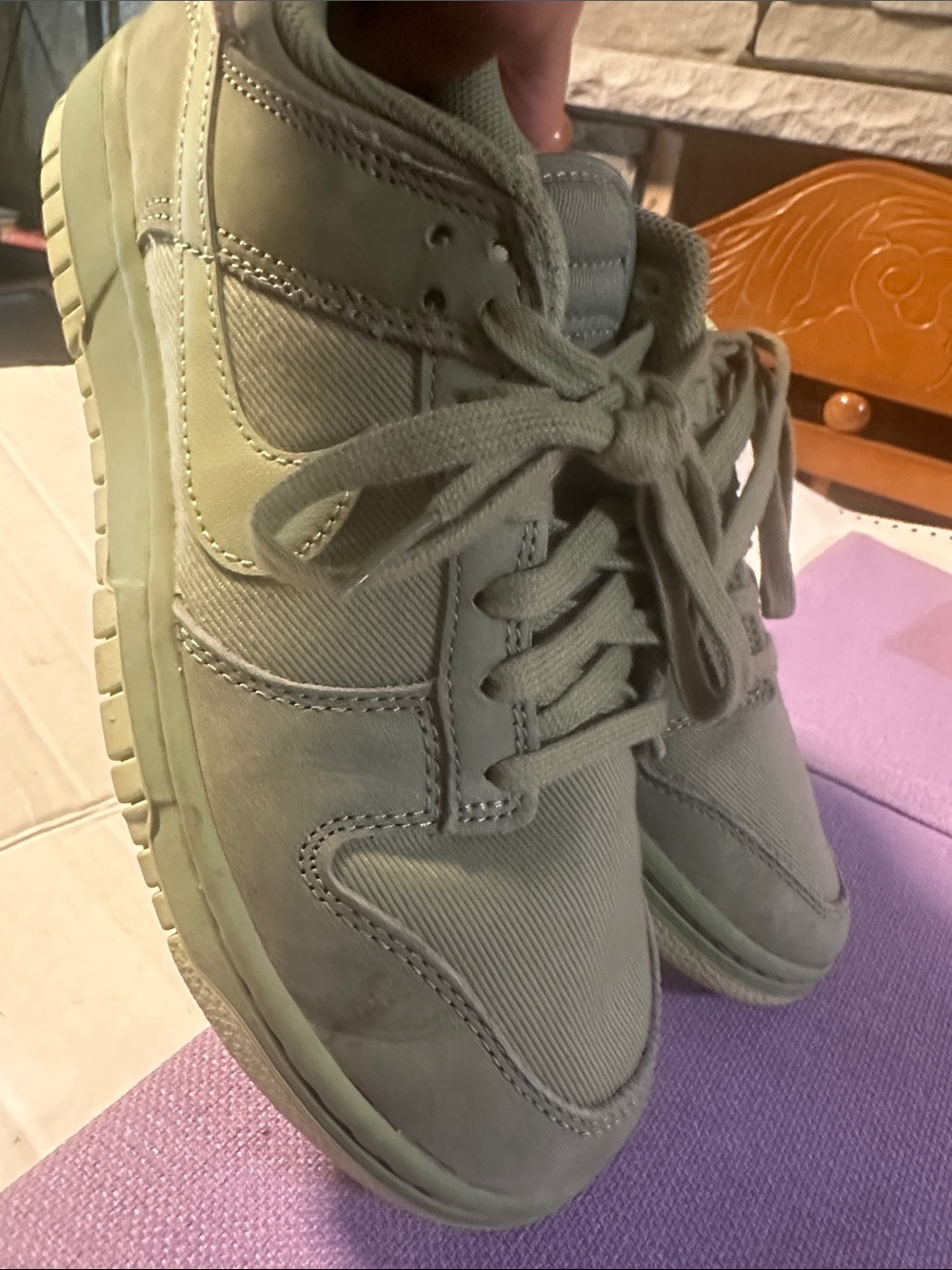 Nike Men's Low-Top Sneakers in Olive